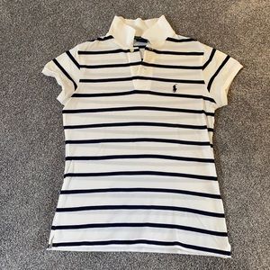 Ralph Lauren Golf Striped Collared Golf Shirt